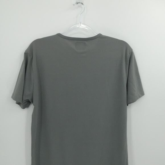 Cuts Shirt Mens Large Gray Curve Hem Short Sleeve T Pyca Pro Stretch Comfort - Picture 9 of 11